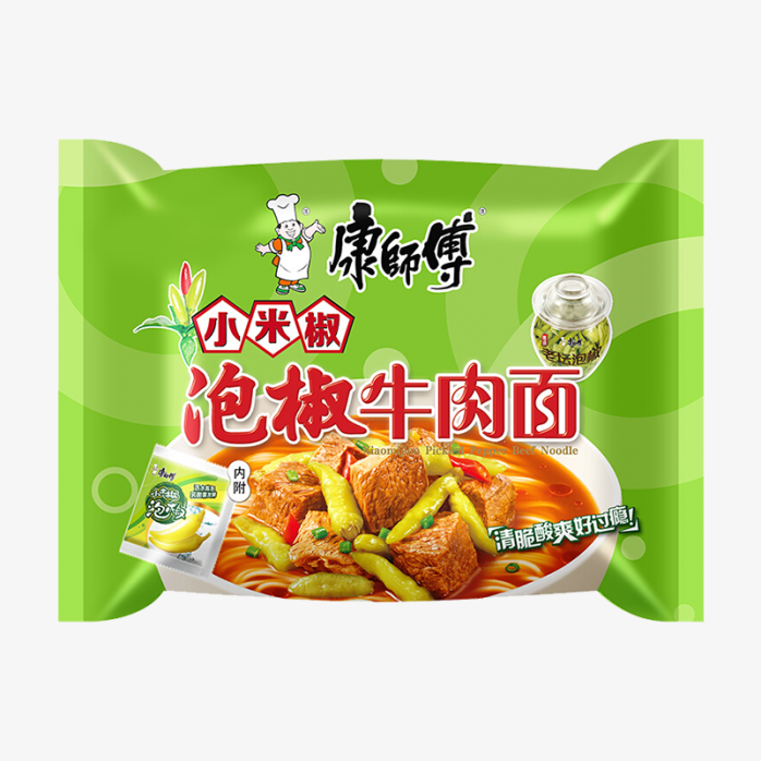 康师傅泡椒牛肉面