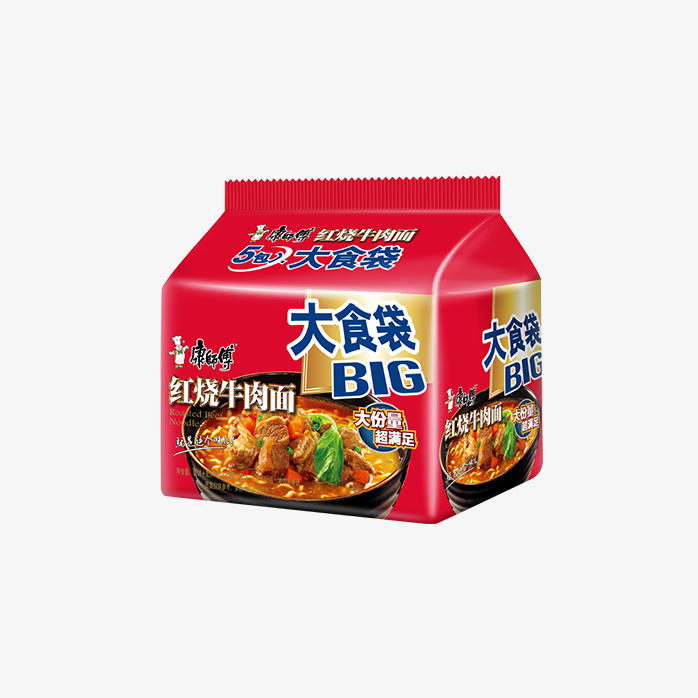 康师傅红烧牛肉面大食袋