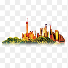 上海标志物建筑透明素材免扣