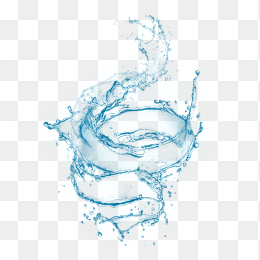 旋风水波透明素材蓝色免扣