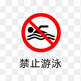 禁止游泳标识