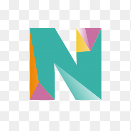 创意渐变英文字母N