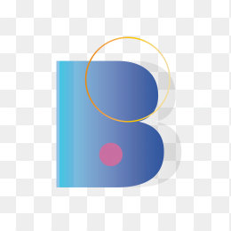 创意渐变英文字母B