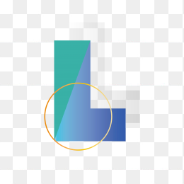 创意渐变英文字母L
