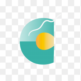 创意渐变英文字母C