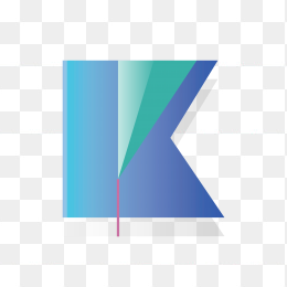 创意渐变英文字母K