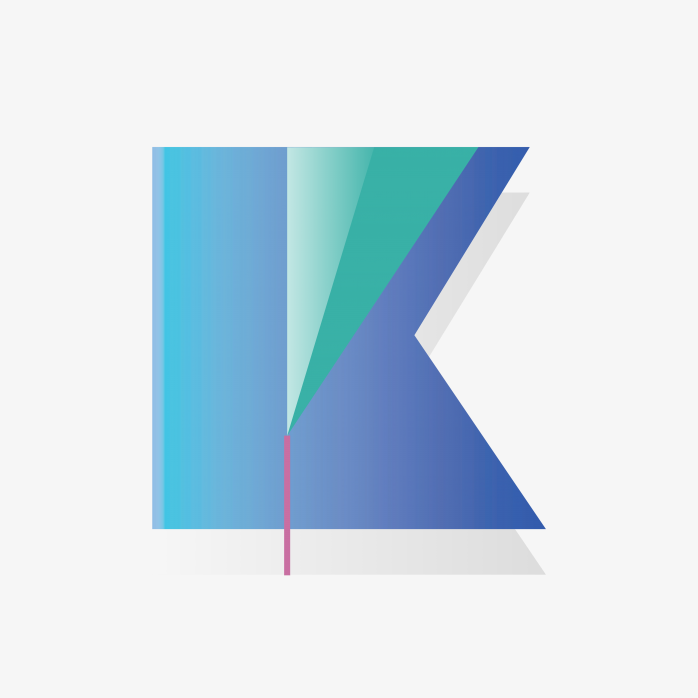 创意渐变英文字母K