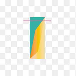 创意渐变英文字母I