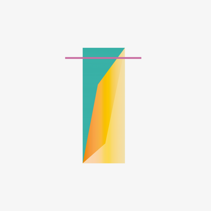 创意渐变英文字母I