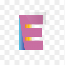 创意渐变英文字母E