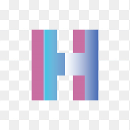 创意渐变英文字母H