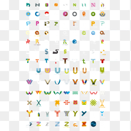 一组创意字母logo设计素材合集
