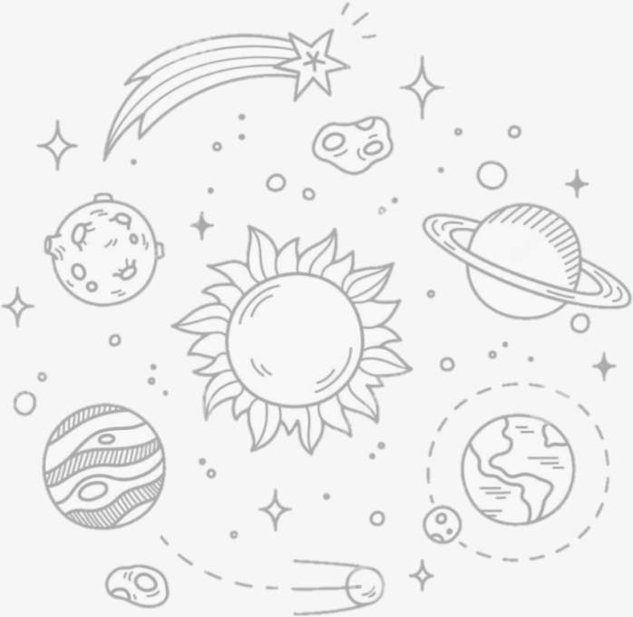 手绘星球元素