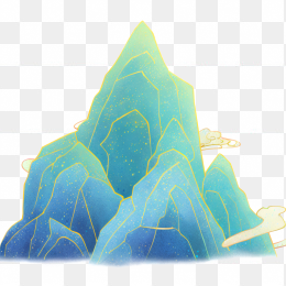 国潮山插画