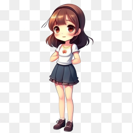 可爱卡通小女孩