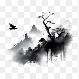 中国风水墨山水画