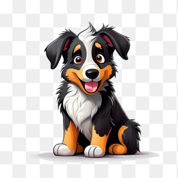 卡通牧羊犬