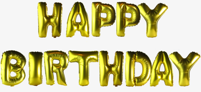 Happy birthday创气球字体