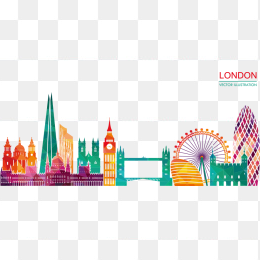 伦敦城市建筑剪影