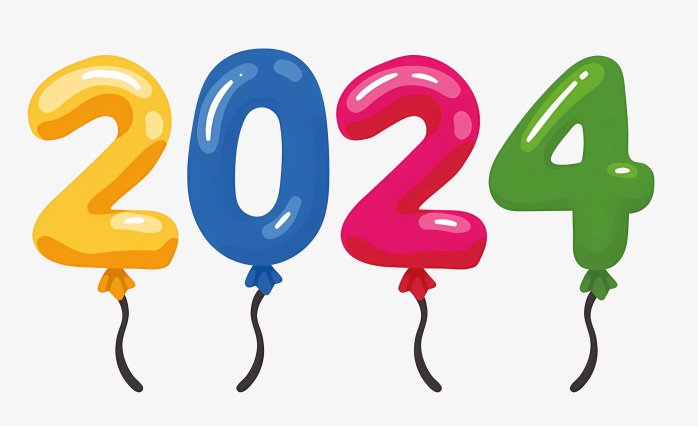 汽球2024年字体