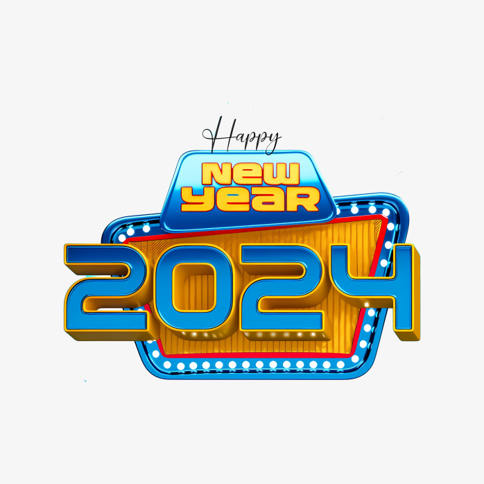 立体2024年字体