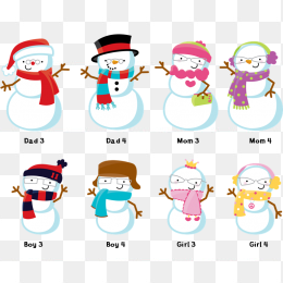 卡通雪人合集