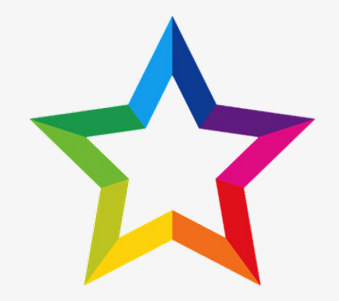 彩色五角星