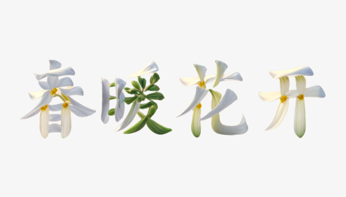 春暖花开艺术字