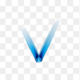 透明英文字母V
