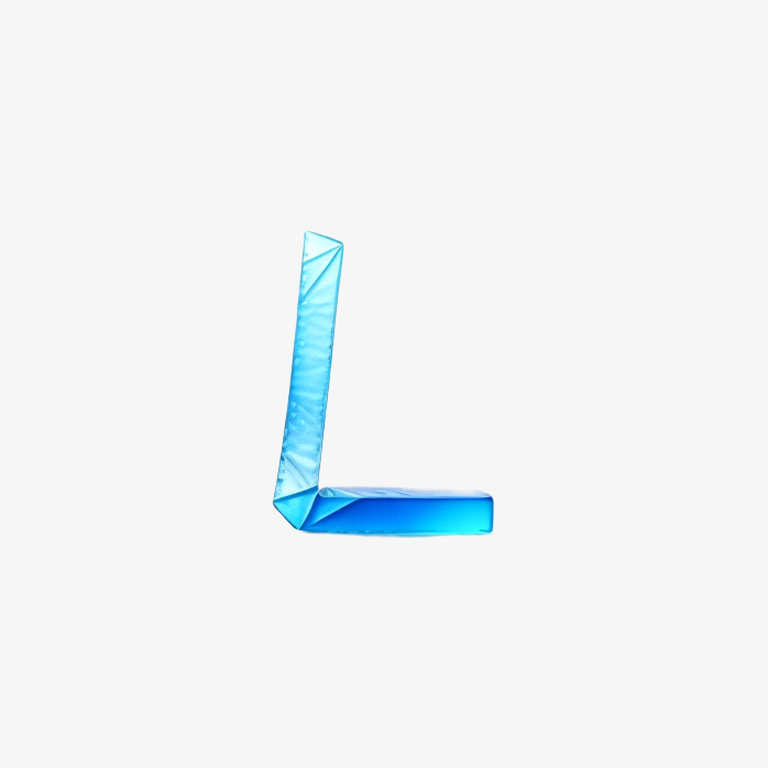透明英文字母L
