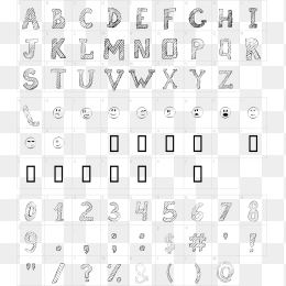 英26个文字母字体