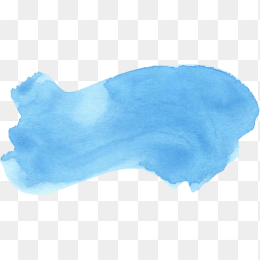 蓝色水彩笔刷边框