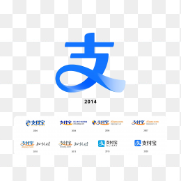 支付宝历年更新logo