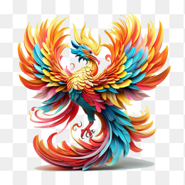 3D立体手绘凤凰