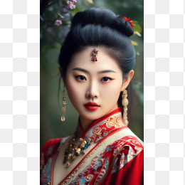 快图网AI创作古代美女手机壁纸