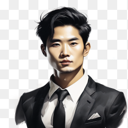 快图网创作手绘商务男人肖像画