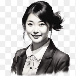 快图网创作手绘素描漂亮美女肖像