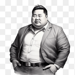 快图网创作手绘职场胖子男人