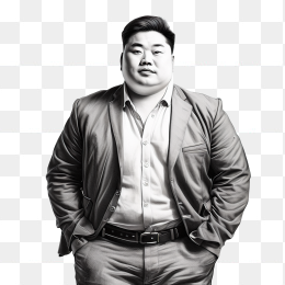 快图网创作手绘职场胖子男人