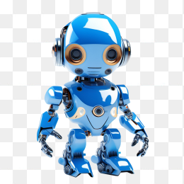 快图网AI创作蓝色机器人