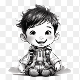 手绘卡通男孩子