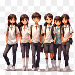 一群高中生在一起