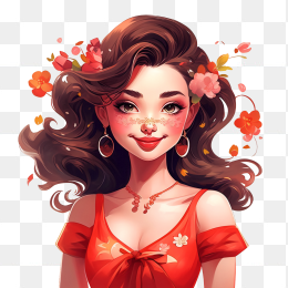 卡通美女