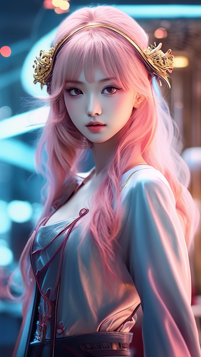 手绘美女手机壁纸