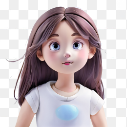 可爱3D小女孩头像