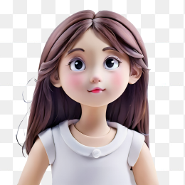 可爱3D小女孩头像