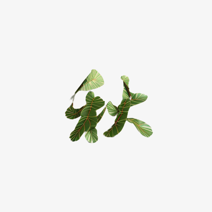 秋天树叶字体