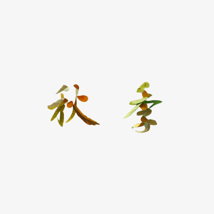 秋季树叶字体