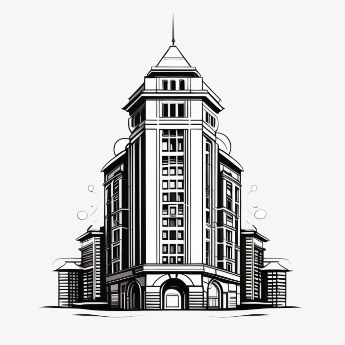 手绘建筑