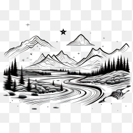 手绘风景画